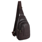 Half Moon Echelon Crossbody Sling Bag for Men & women Brown