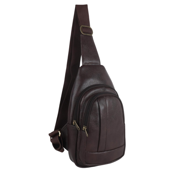 Half Moon Echelon Crossbody Sling Bag for Men & women Brown