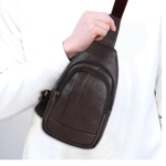 Half Moon Echelon Crossbody Sling Bag for Men & women Brown - Image 3