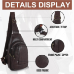 Half Moon Echelon Crossbody Sling Bag for Men & women Brown - Image 5