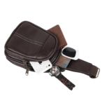 Half Moon Vintage Crossbody Sling Bag for Men Slim Vegan - Image 4