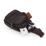 Half Moon Echelon Crossbody Sling Bag for Men & women Brown - Image 7