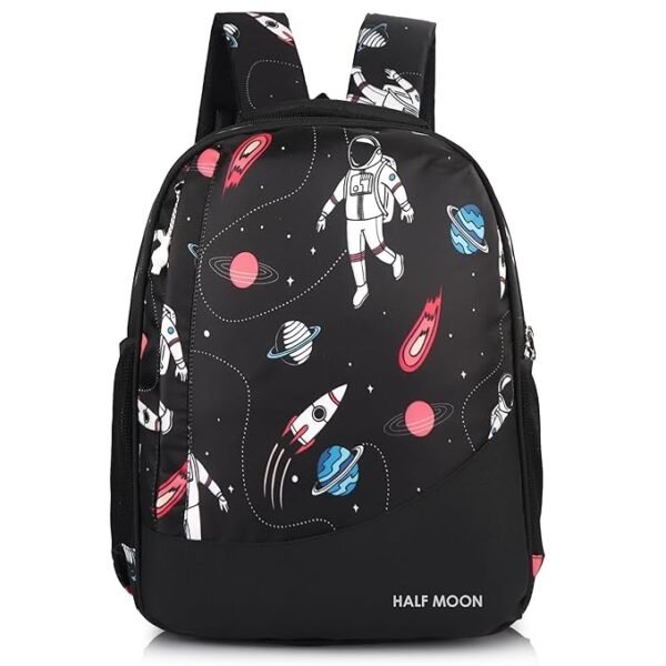 Half Moon Galaxy Pre Nursery to Class 2 Unisex School Bags for Kids Boys Girls Bag