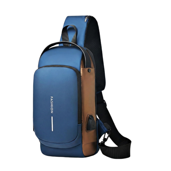 Half Moon Crossbody Sling Bag for Men & Women with USB Charging Port