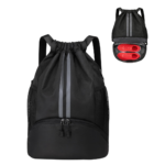 Half Moon Sports Shoe Compartment Drawstring Bag