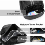 Half Moon Sports Shoe Compartment Drawstring Bag - Image 4