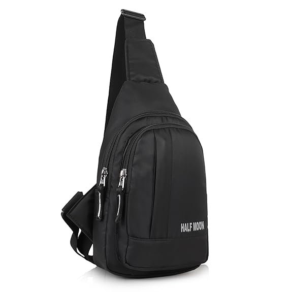 Half Moon Edge Crossbody Sling Bag  Nylon Chest Bag for Men & Women