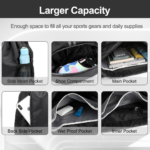 Half Moon Sports Shoe Compartment Drawstring Bag - Image 3