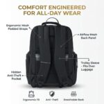 Half Moon Crawford 45L Heavy Duty Overnight Business Laptop Backpack for Men | 180° Clamshell Suitcase Opening Fits 17" Laptop with 1680D Water-Resistant Poly - Image 5