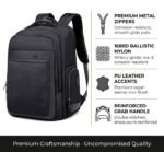 Half Moon Crawford 45L Heavy Duty Overnight Business Laptop Backpack for Men | 180° Clamshell Suitcase Opening Fits 17" Laptop with 1680D Water-Resistant Poly - Image 2