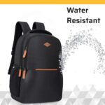 Half Moon Luxe 35L Professional Business Laptop Backpack for Men Office Use | Water Resistant 15.6" Tech Bag with Tan Vegan Leather Trims & Air Mesh Back - Image 8