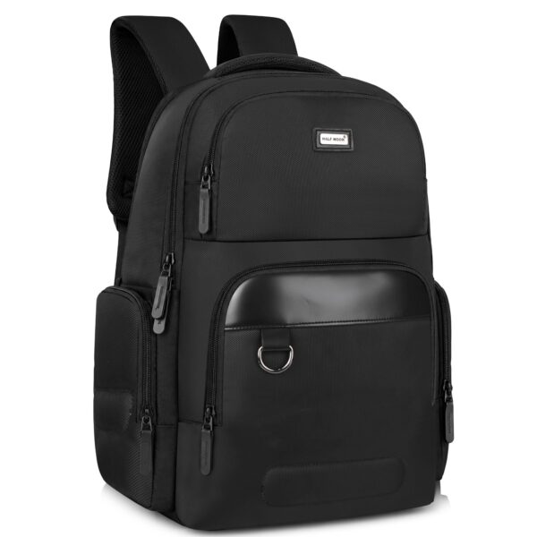 Half Moon COASTAL 1680D Ballistic Laptop Backpack Fits 17" Laptop | Heavy Duty 8 Compartments Office & Travel Bag for Men Women with Trolley Strap & Anti-Theft
