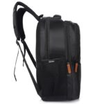 Half Moon Luxe 35L Professional Business Laptop Backpack for Men Office Use | Water Resistant 15.6" Tech Bag with Tan Vegan Leather Trims & Air Mesh Back - Image 5