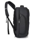 Half Moon Vector 35L Anti Theft Laptop Backpack for Men & Women | Water Resistant Nylon Office Travel Bag with 15.6" Sleeve, Trolley Strap & Reflective Strip - Image 5