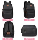Half Moon ASTON Premium 360° Padded Laptop Backpack for Men | Water Resistant Office Travel Bag for 15.6" Laptop with Anti-Theft Pocket & Rugged Anti-Skid Base - Image 2