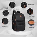 Half Moon ASTON Premium 360° Padded Laptop Backpack for Men | Water Resistant Office Travel Bag for 15.6" Laptop with Anti-Theft Pocket & Rugged Anti-Skid Base - Image 3