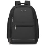Half Moon Vector 35L Anti Theft Laptop Backpack for Men & Women | Water Resistant Nylon Office Travel Bag with 15.6" Sleeve, Trolley Strap & Reflective Strip - Image 2